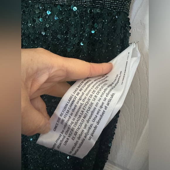 💚 NWT! Mac Duggal Emerald Sequin & Bead Dress - Picture 8 of 15